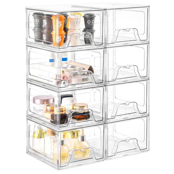 8 Pack Stackable Makeup Organizer, 4.4´´ Tall...